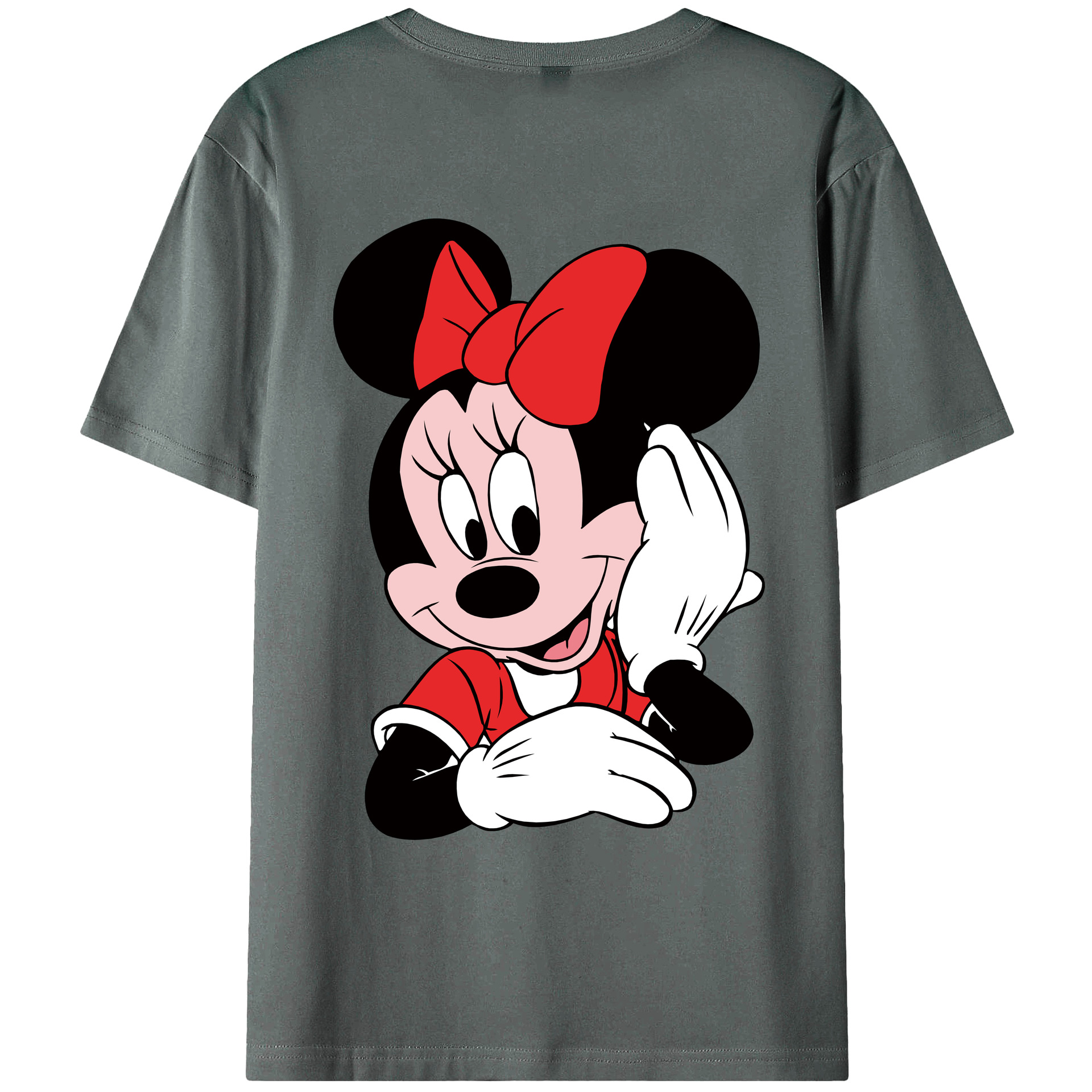 ミッキーマウス Mickey Mouse 綿100％ メンズ半袖Tシャツ（バックプリント） 通気性
